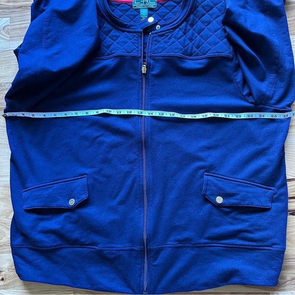 Lauren Active Ralph Lauren Sweater Size 3XL Navy Full Zip Long Sleeve - Picture 10 of 13